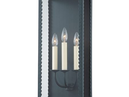 ZUMA 22 in. 3 Lights Outdoor Wall Sconce Gray Finish on Sale