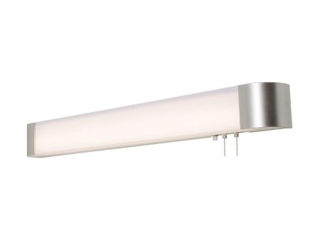 Allen 41 in. LED Bath Bar Satin Nickel finish on Sale