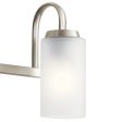 Kennewick 23 In 3-Lights Bathroom Vanity Light With Clear Satin Etched Glass, Brushed Nickel Finish Online Sale