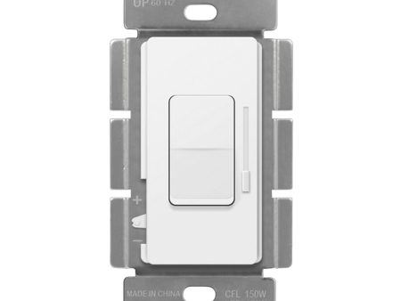 Decorator Dimmer Switch, 150 Watts LED, Single Pole 3-Way, White Hot on Sale