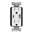 15 Amp Tamper-Resistant Duplex Receptacle with 5.8A USB-A C Outlet, White on Sale