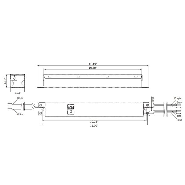 75 Watts LED Driver, Selectable Current 1100-1400mA, 0-10V Dimming, 120-277V For Cheap