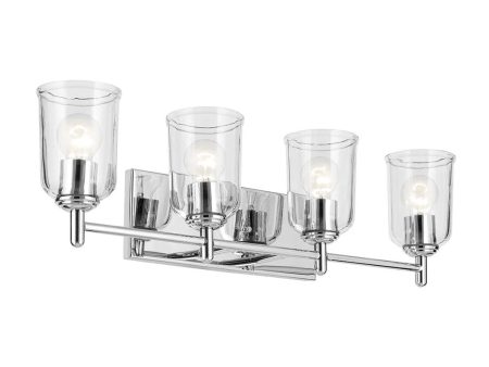 Shailene 30 In 4-Lights Bathroom Vanity Light, Chrome Finish on Sale