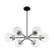 Axis 30 in. 6 Lights Chandelier Black & Nickel Finish For Cheap