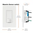 Maestro PIR 180° Occupancy|Vacancy Sensor Wall Switch, 3-Way or Multi-Location, 5 Amps, 120V, White For Discount