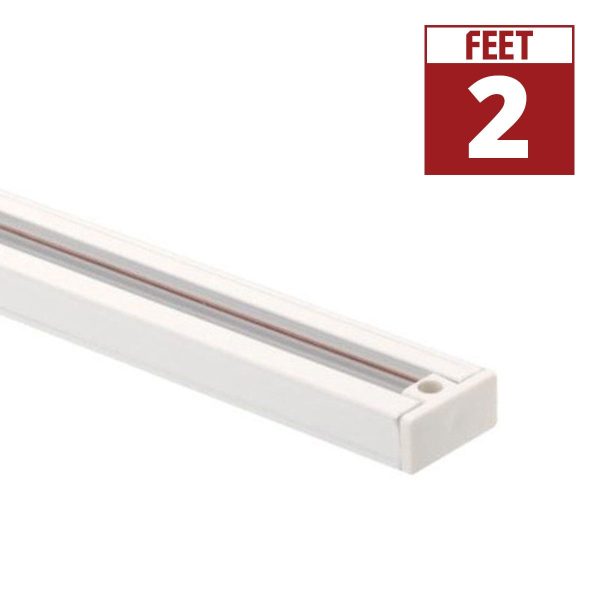 2 Ft. Track Rail One Circuit, Halo, White Finish Discount