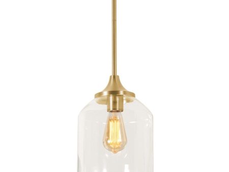 William 8 In. Pendant Light Satin Brass Finish Supply