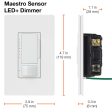 Maestro PIR 180° Motion Sensor Wall Switch with LED+ Dimmer, 150W, 120V, Light Almond For Discount