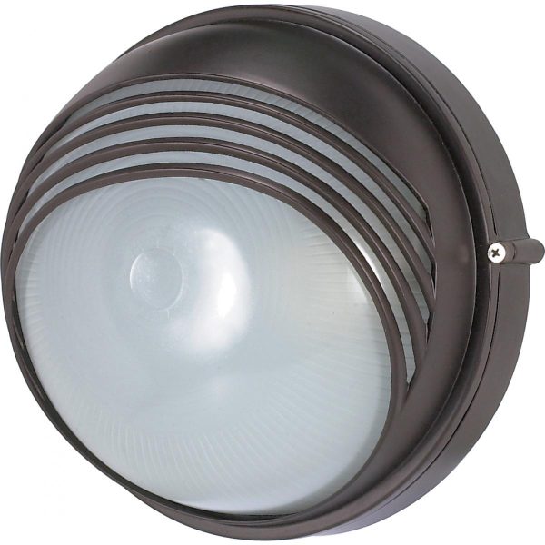 10 In. Outdoor Round Bulkhead Light Bronze finish Online Hot Sale