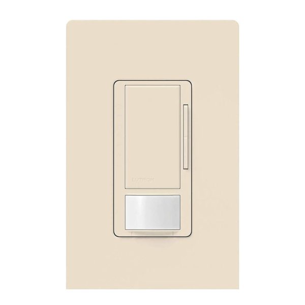 Maestro PIR 180° 0-10V Occupancy|Vacancy Dimmer Sensor, Single-pole or multi-location, 8A, 120-277V, Light Almond Online Sale