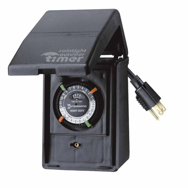 15 Amp 120-Volt 24-Hour Outdoor Mechanical Timer Switch, Black Online Hot Sale