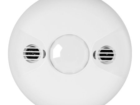 PIR|Ultrasonic Dual Technology 360° Occupancy Ceiling Sensor, 24VDC, White Hot on Sale