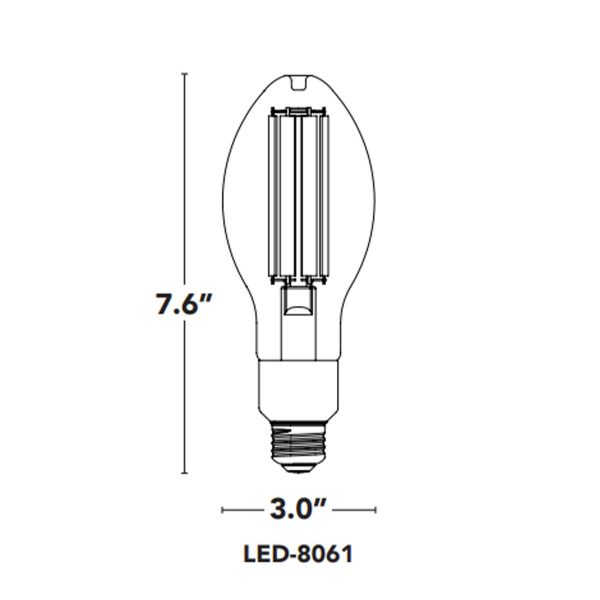 Filament Retrofit LED Bulb ED23, 28W, 4000lm, 5000K, 150W MH Equal, E26 Base, 120-277V Discount