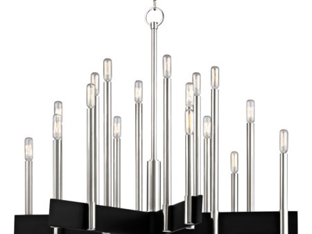 Abrams 18 Lights Chandelier Polished Nickel finish For Cheap