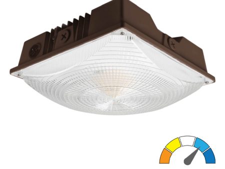 LED Garage Canopy Light, 2500 Lumens, 20 Watts, Motion Daylight Sensor, 30K 40K 50K, 120-277V Supply