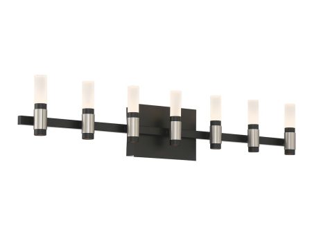 Albany 14 Lights 32 in. LED Vanity Light Black & Nickel Finish Online now