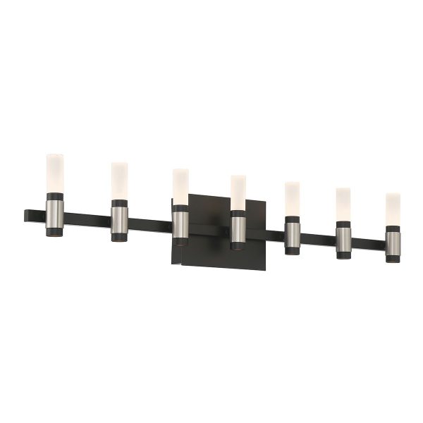 Albany 14 Lights 32 in. LED Vanity Light Black & Nickel Finish Online now