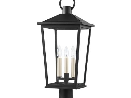 SOREN 25 in. 3 Lights Lantern Head Textured Black finish on Sale