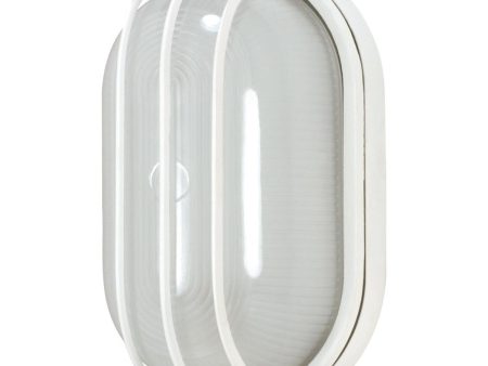 10 In. Outdoor Bulkhead Light 120V White finish Online Hot Sale