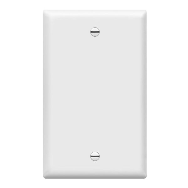 1-Gang Blank Wall Plate White Online now