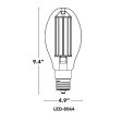 Filament Retrofit LED Bulb ED37, 54W, 10000lm, 5000K, 320W Equal, EX39 Mogul Base, 120-277V on Sale