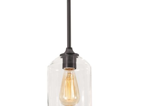 William 6 In. Pendant Light Black Finish Discount