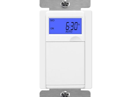 15 Amp 7-Day Digital In-Wall Programmable Timer Switch, White For Cheap