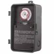 Tork 40-Amp 24-Hour Mechanical Time Switch 120-277V DPDT Indoor Outdoor Plastic Enclosure Fashion