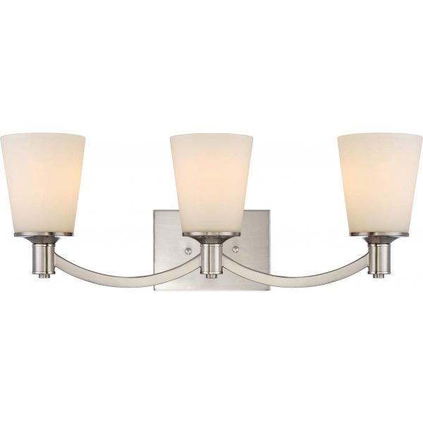 Laguna 24 in. 3 Lights Vanity Light Nickel Finish Online Hot Sale