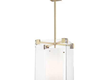 Achilles 13 in. Pendant Light Brass Finish Supply