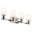 Adani 30 In 4-Lights Bathroom Vanity Light With Opal Glass, Brushed Finish Online Sale