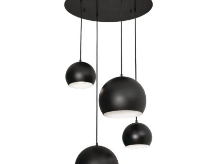 Roxy 24 in. 4 Lights Pendant Light Black Finish Discount