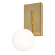 Metropolitan 12 in. LED Bath Sconce Satin Brass Finish White Shade For Cheap