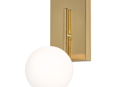 Metropolitan 12 in. LED Bath Sconce Satin Brass Finish White Shade For Cheap