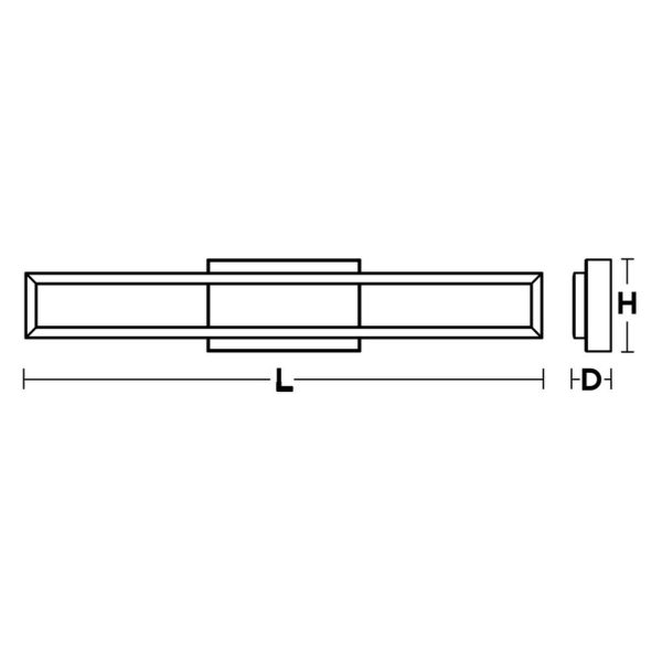 Zola 24 in. LED Bath Bar Satin Nickel finish For Sale