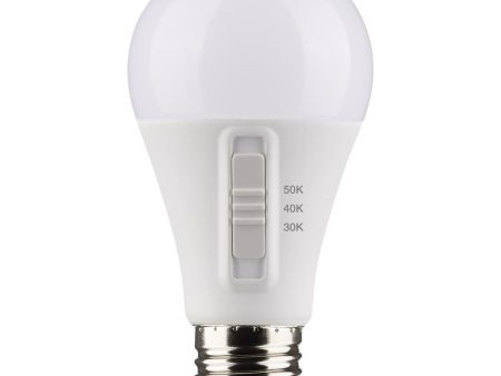 A19 LED Bulb, 12 Watts, 1100 Lumens, Selectable 30K|40K|50K, 75W Equal, E26 Medium Base For Cheap