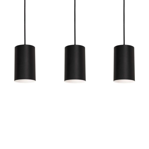 Tyke 36 in. 3 Lights Pendant Light Black Finish Hot on Sale