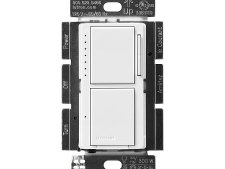 Maestro LED+ Dual Dimmer and Switch, Single Pole, White Online Sale