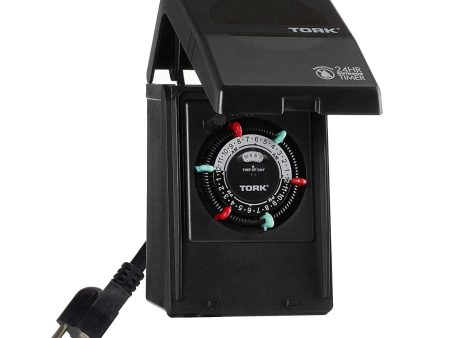 Tork 15-Amp 24-Hour Plug-in Heavy Duty Mechanical Timer Indoor Outdoor on Sale