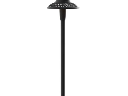 12V LED Pierced Dome path and Spread Light 2700K Aluminum Black Hot on Sale