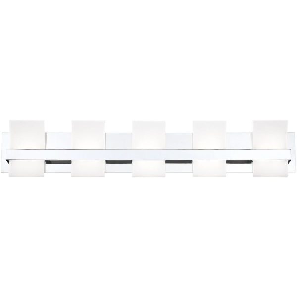 Cambridge 36 in. 5 Lights LED Vanity Light Chrome finish Online Hot Sale