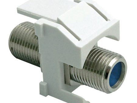 On-Q Recessed Nickel Self-Terminating F-Connector, White Hot on Sale