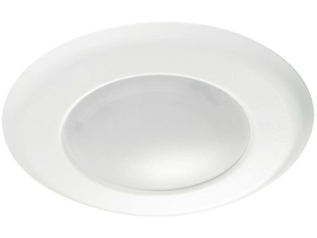 Slim 4 Inch LED Disk Light, 3000K, White Finish For Sale