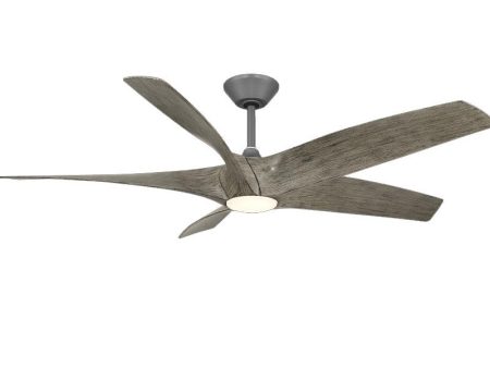 Zephyr 5-Blade 62 Inch Graphite Outdoor CCT LED Smart Ceiling Fan Online Sale