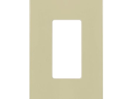 1-Gang Decorator Rocker Screwless Wall Plate Ivory Online Hot Sale