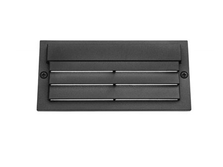 12V 6  LED Louvered Step Light 2700K Textured Black Online now