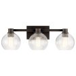 Harmony 25 In 3-Light Bathroom Vanity Light, Brushed Bronze Finish Fashion