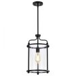 Yorktown 10 in. Pendant Light Matte Black Finish Sale