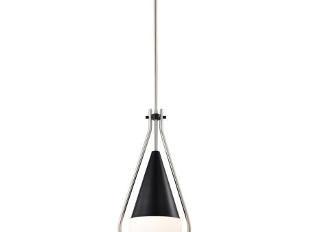 Admiral 10 in. Pendant Light Matte Black and Brushed Nickel Finish Online now