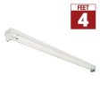 4ft 2-Lamp T8 LED Ready Strip Light, Double End Wiring, Bulbs Not Included Hot on Sale